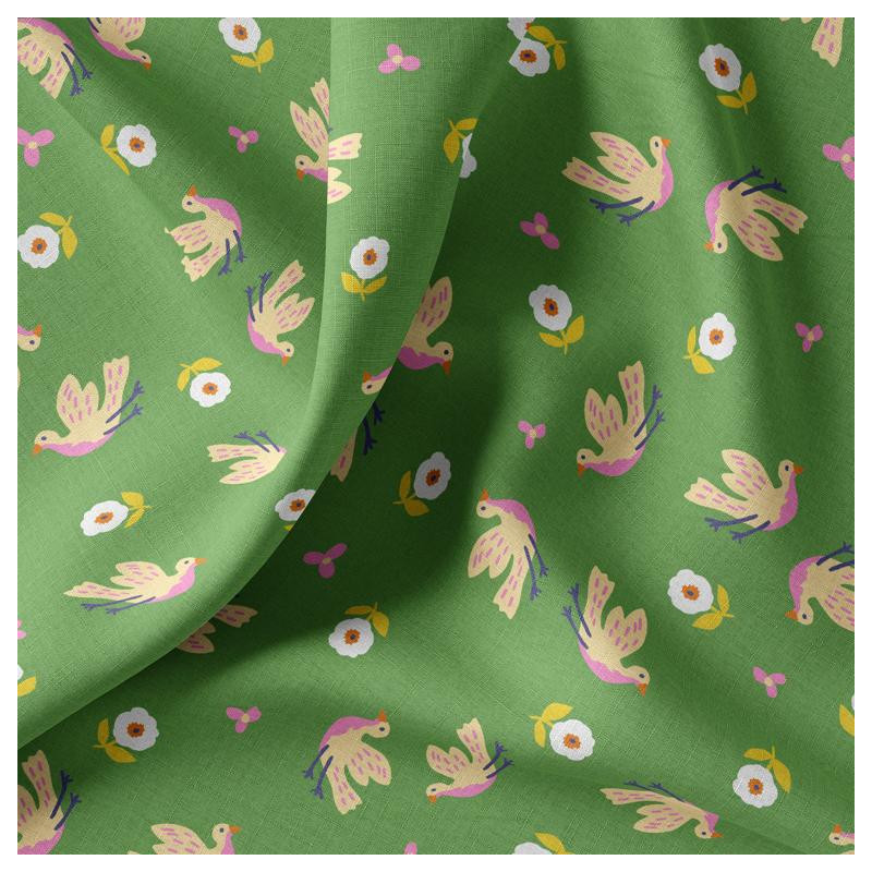 Printed Cotton SUGGY Nettle / Vivid Multicolored